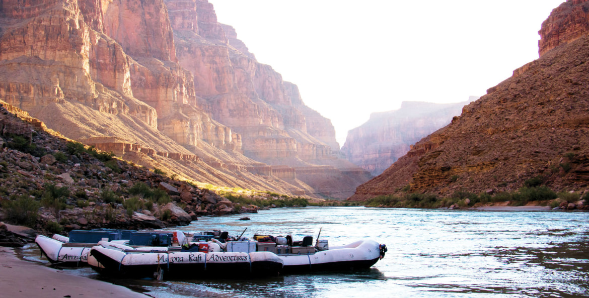 Arizona Raft Adventures rafts on the Colorado River in the Grand Canyon, picture