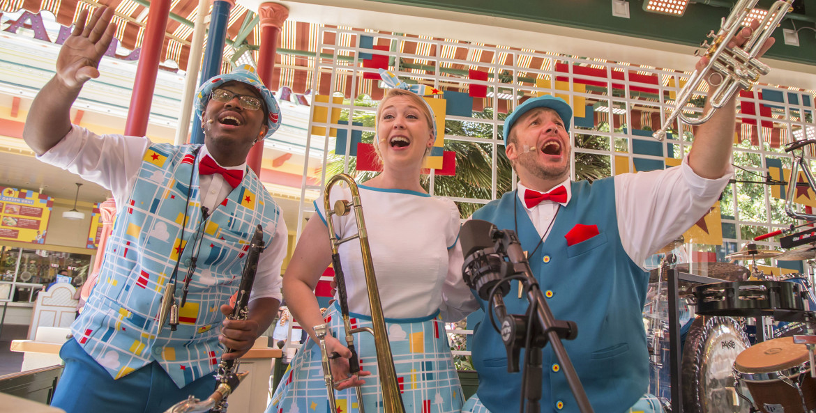 The Pixarmonic Orchestra at Paradise Garden Bandstand in Disney California Adventure Park, picture