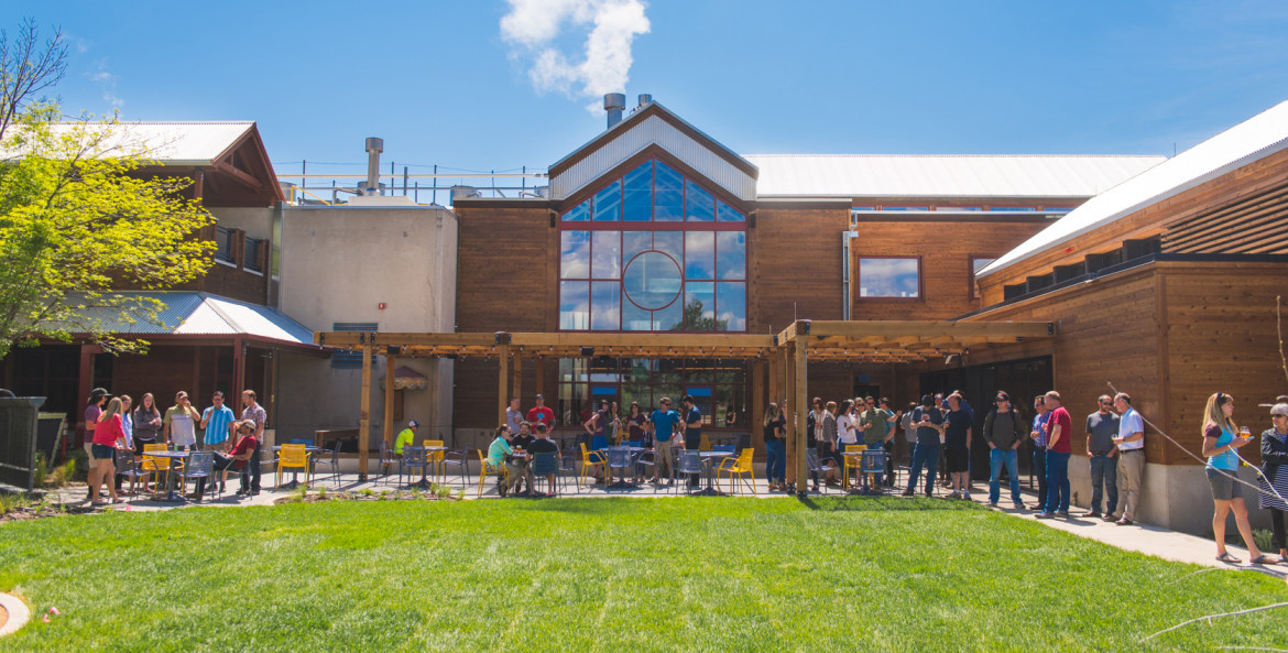 New Belgium Brewing's Fort Collins tasting room and outdoor space, image