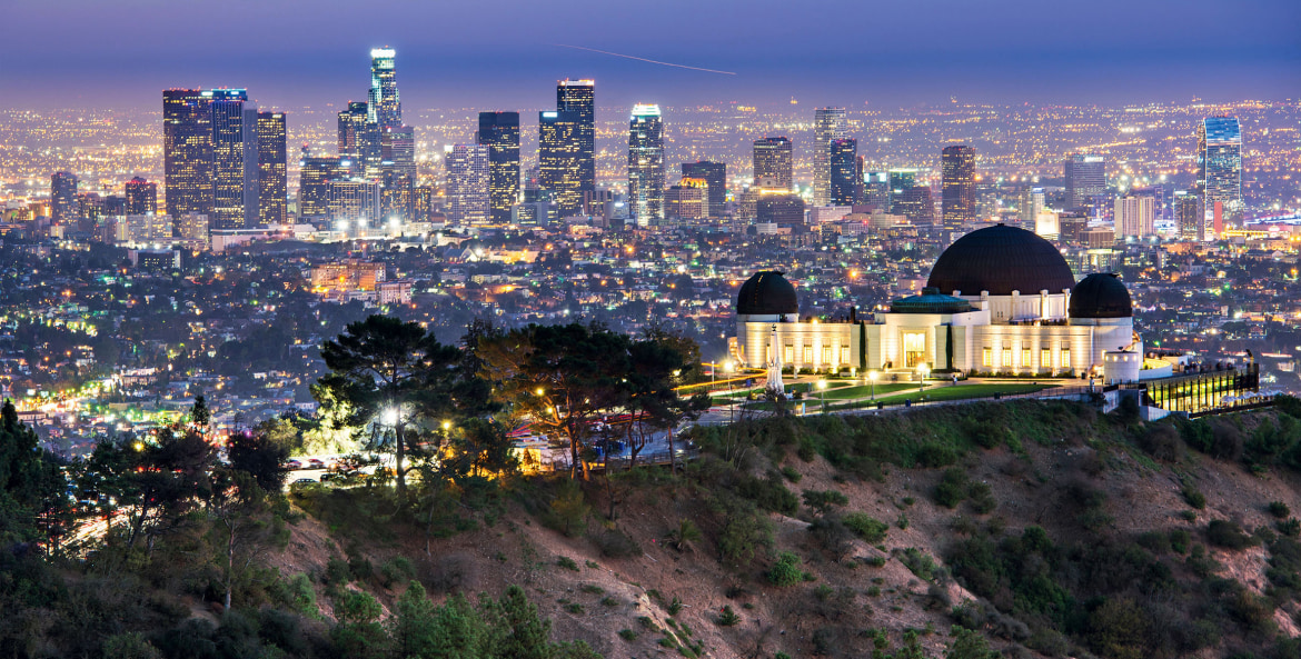 Griffith Park and Observatory overlooking Los Angeles, photo