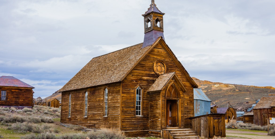church in the ghost town at Bodie State Historic Park in California, picture