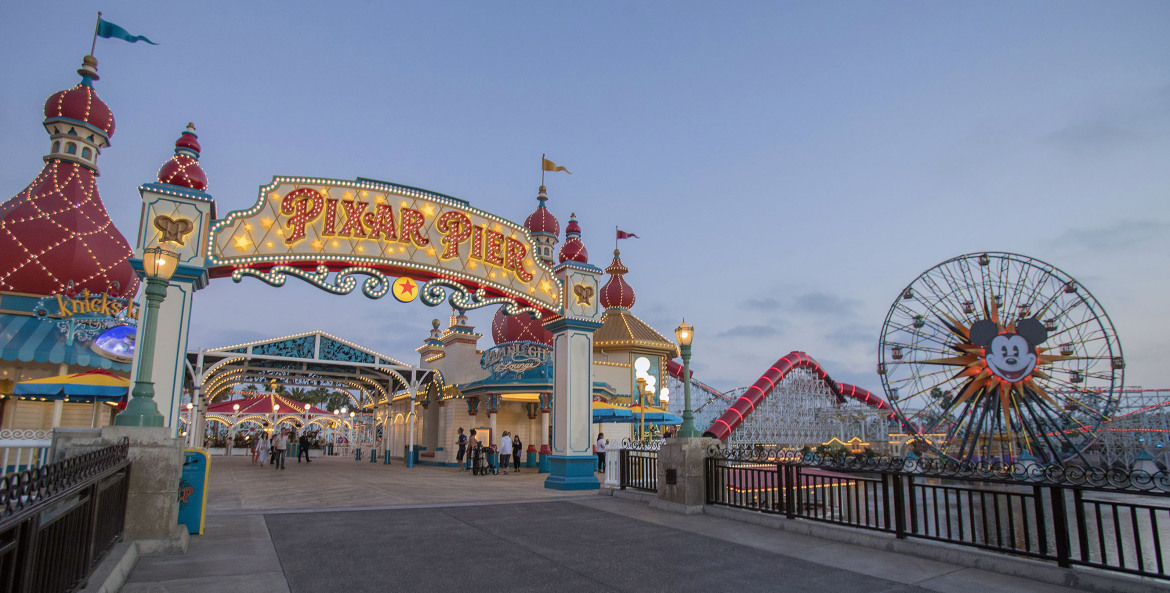 Pixar Pier sign, Disneyland California Adventure, picture