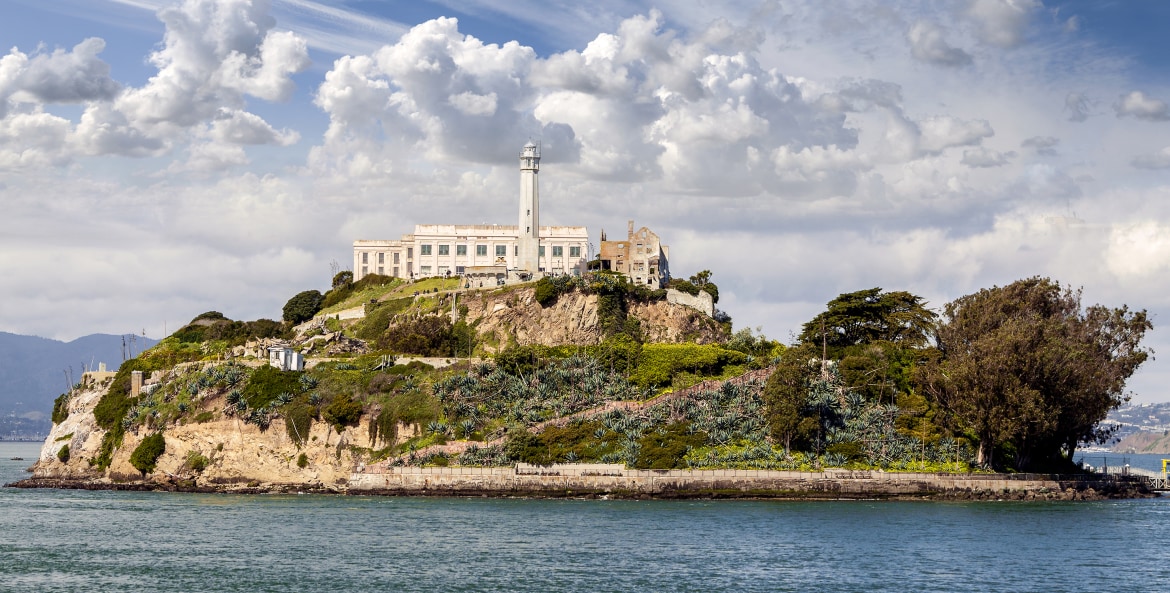 Alcatraz Island from the bay
