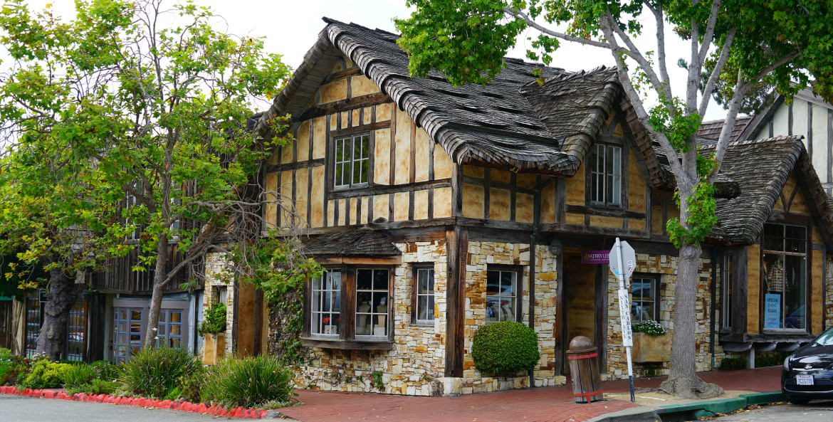 A fairy-tale building in downtown Carmel-by-the-Sea, California