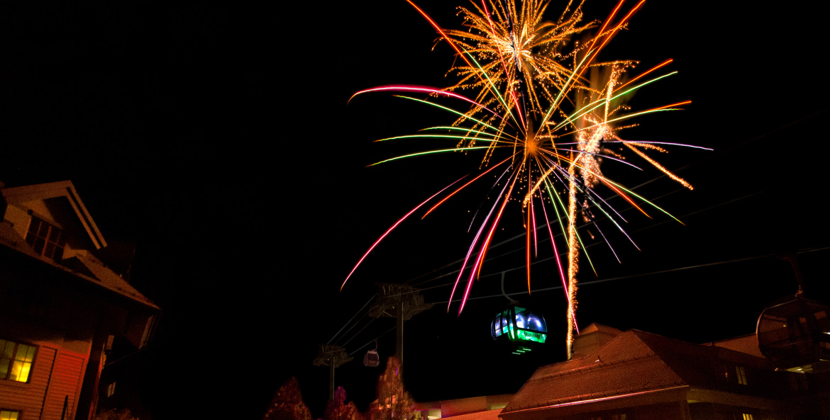 the fireworks show during the New Year's Eve celebration at Heavenly in South Lake Tahoe, California, picture
