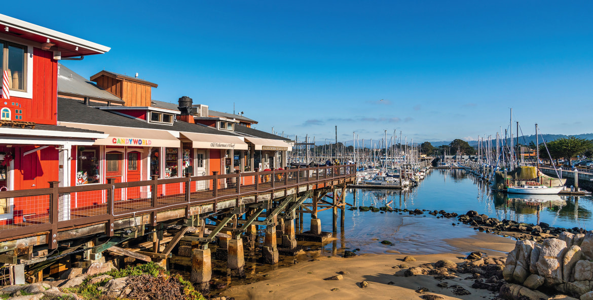 Shops on the Monterey wharf.