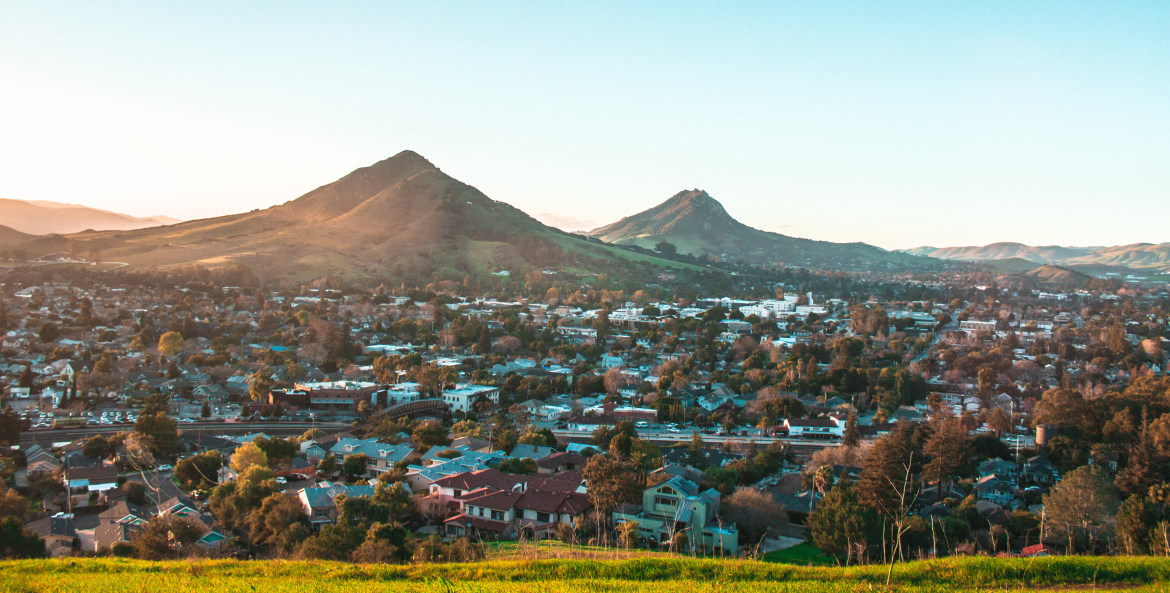 the view of San Luis Obispo, California.