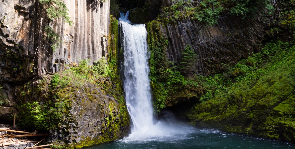 Toketee Falls off Highway 138 in Douglas County, Oregon, picture