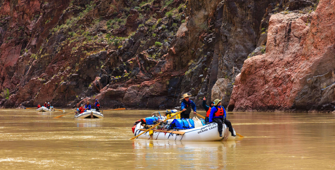Arizona Raft Adventures rafts on the Colorado River in the Grand Canyon.