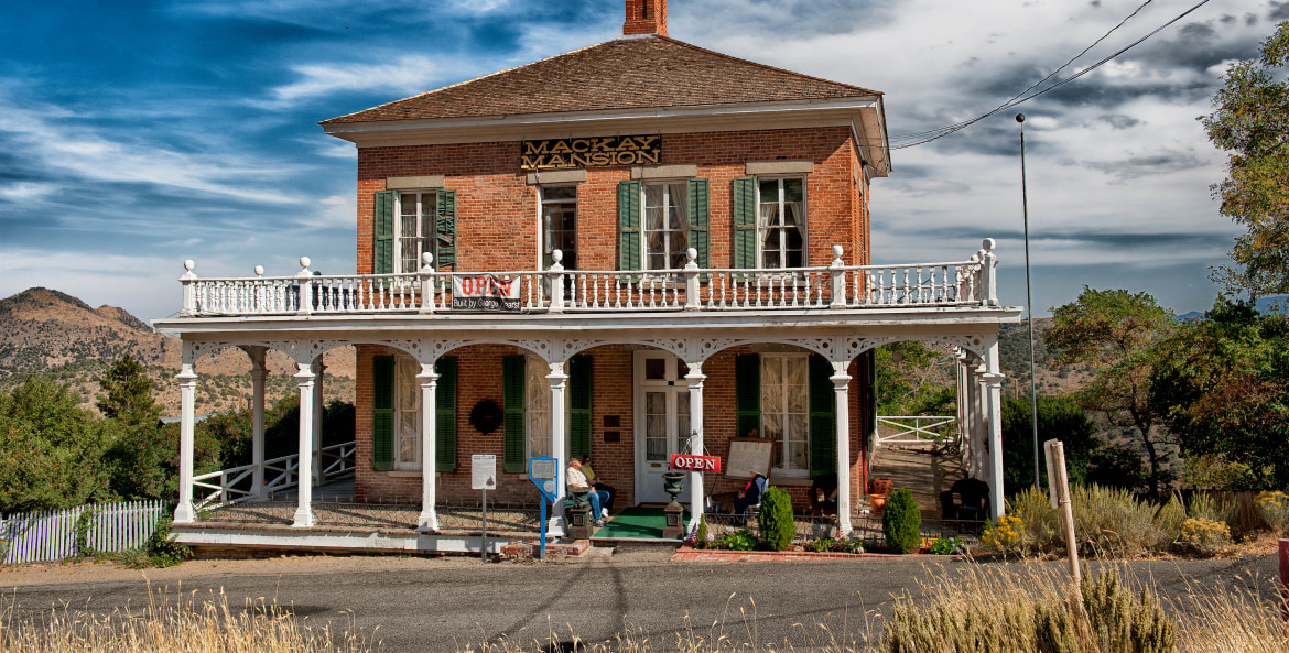 Mackay Mansion in Virginia City, Nevada, an old mining town.