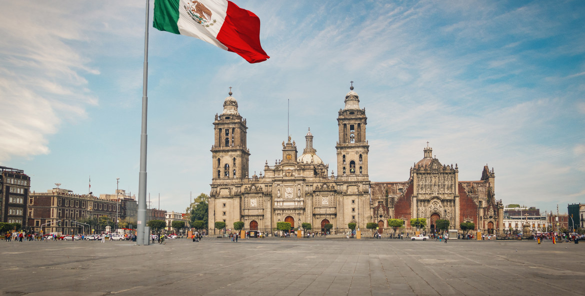 Mexico City Metropolitan Cathedral and main square