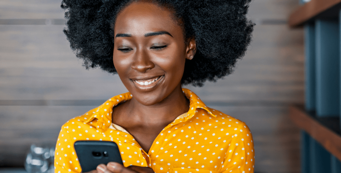 Woman looking at phone