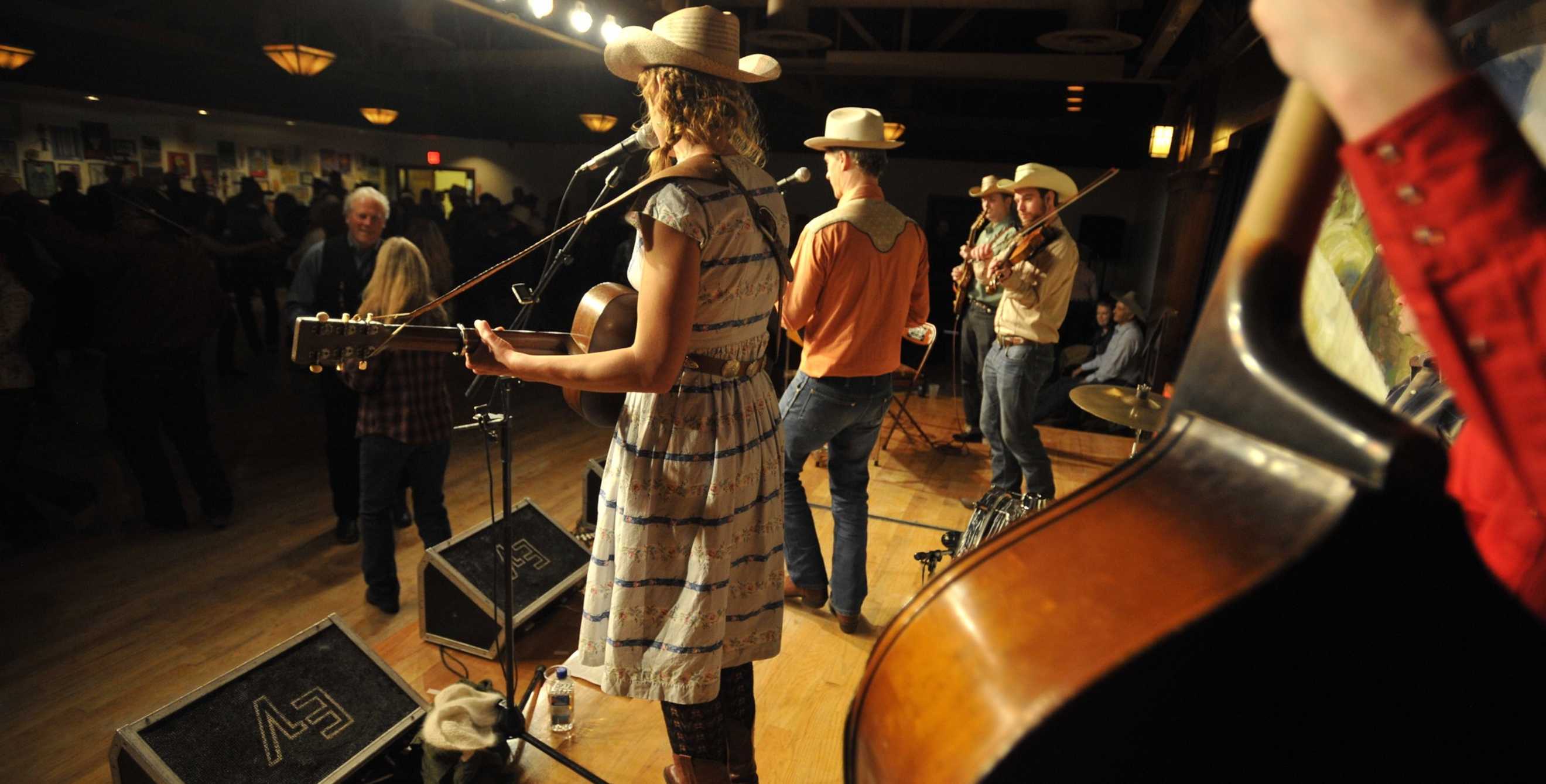 band performs at the National Cowboy Poetry Gathering in Elko, Nevada, picture