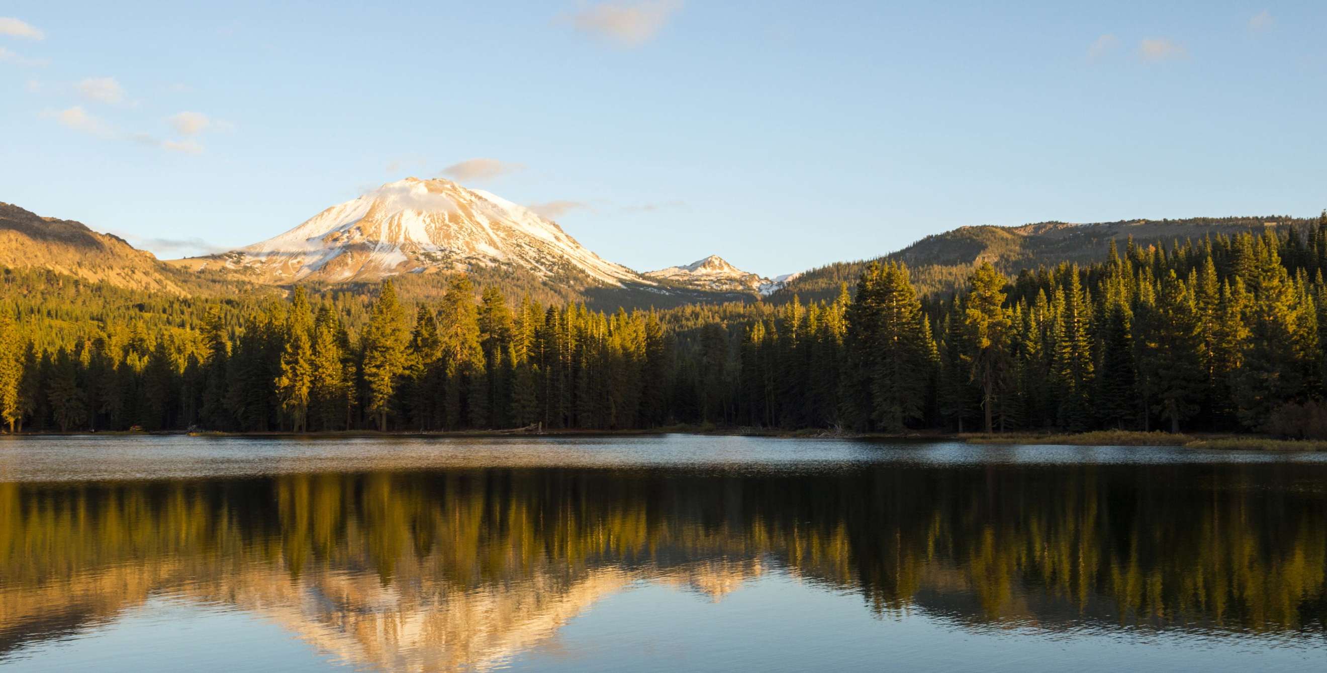 Mount Lassen looms over Lassen Volcanic National Park