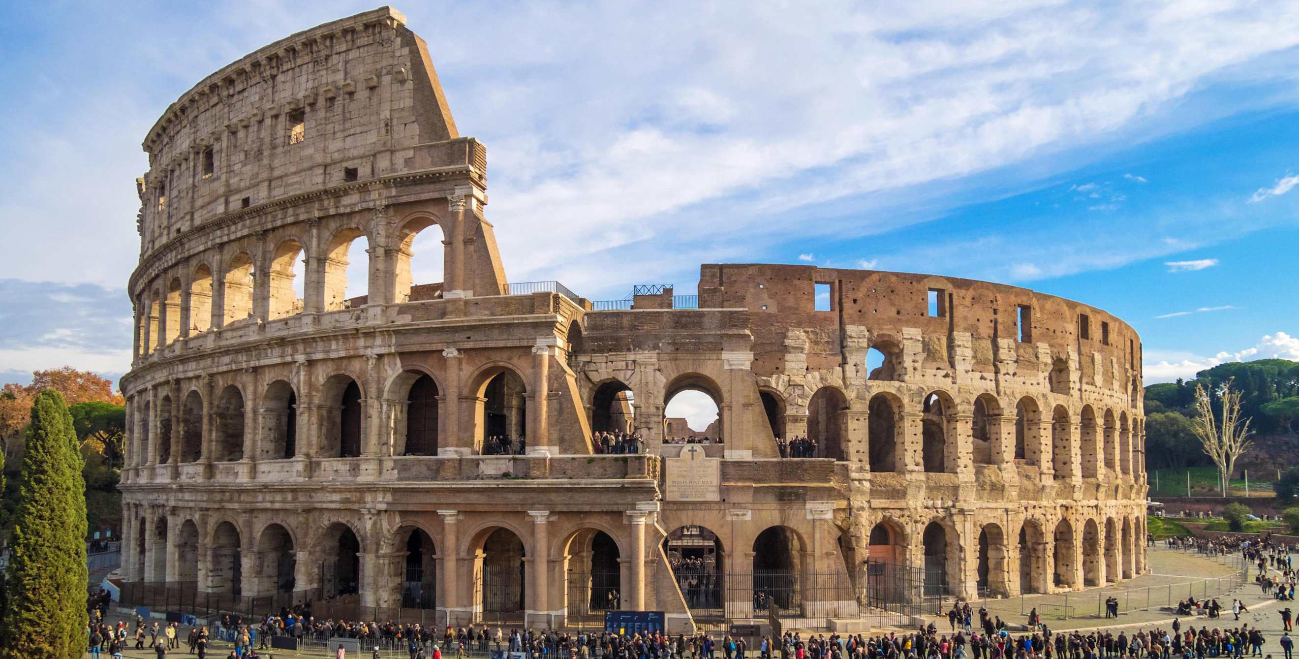 picture of the Colosseum in central Rome, Italy.