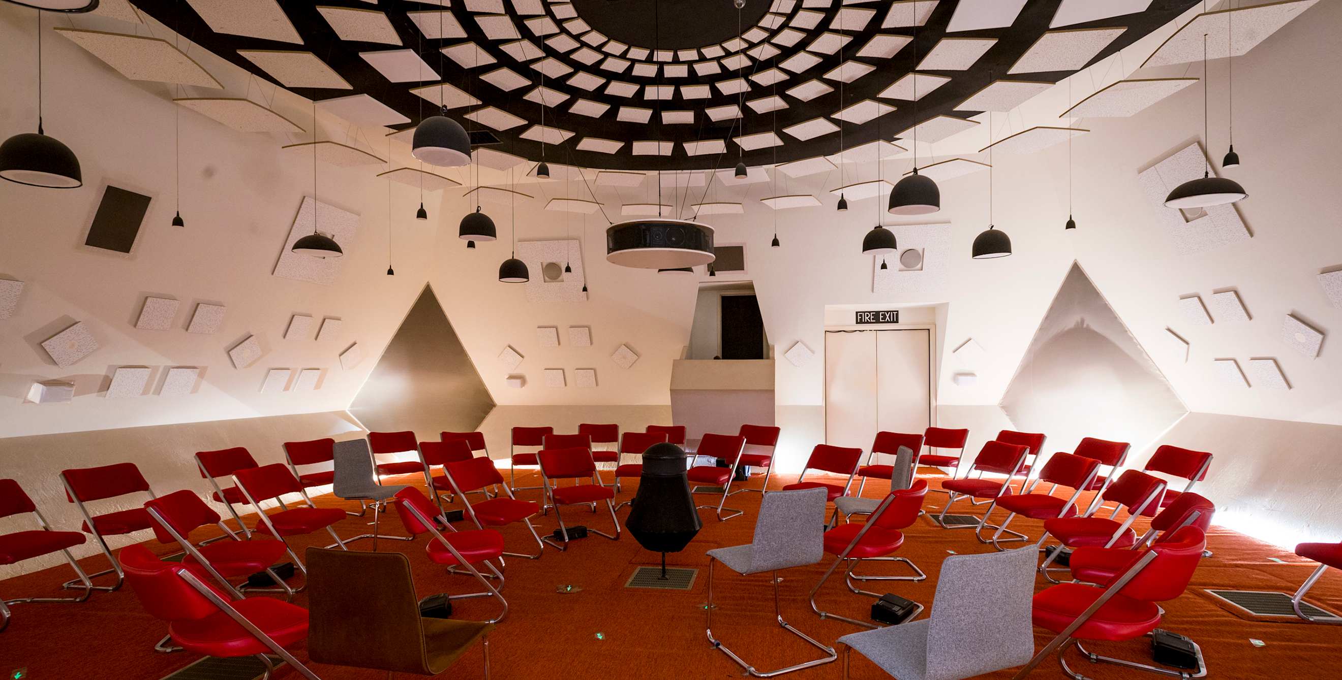 San Francisco audium interior, circular room with chairs, photo