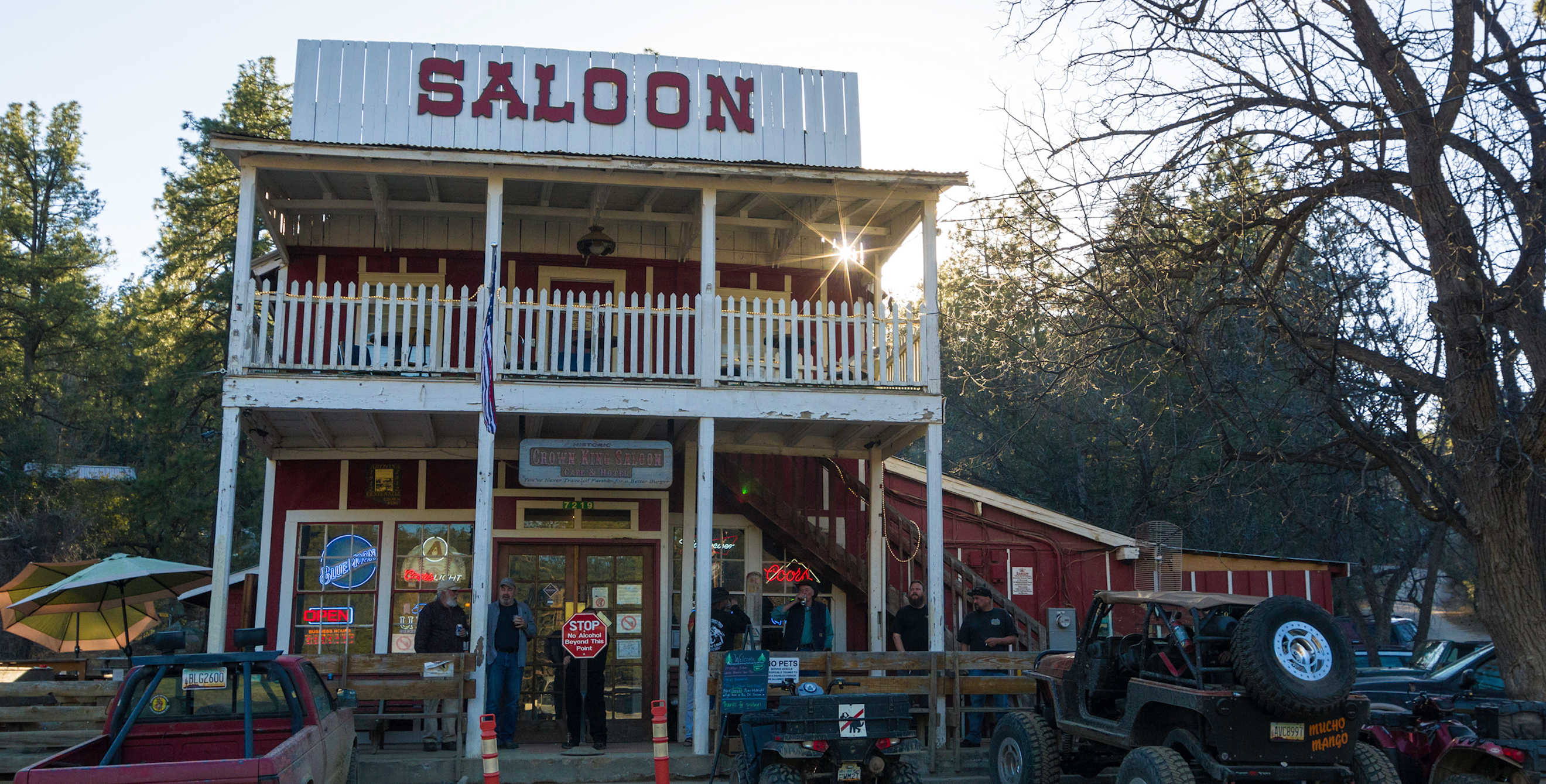 the exterior of the two-story Crown King Saloon in Crown King, Arizona, picture