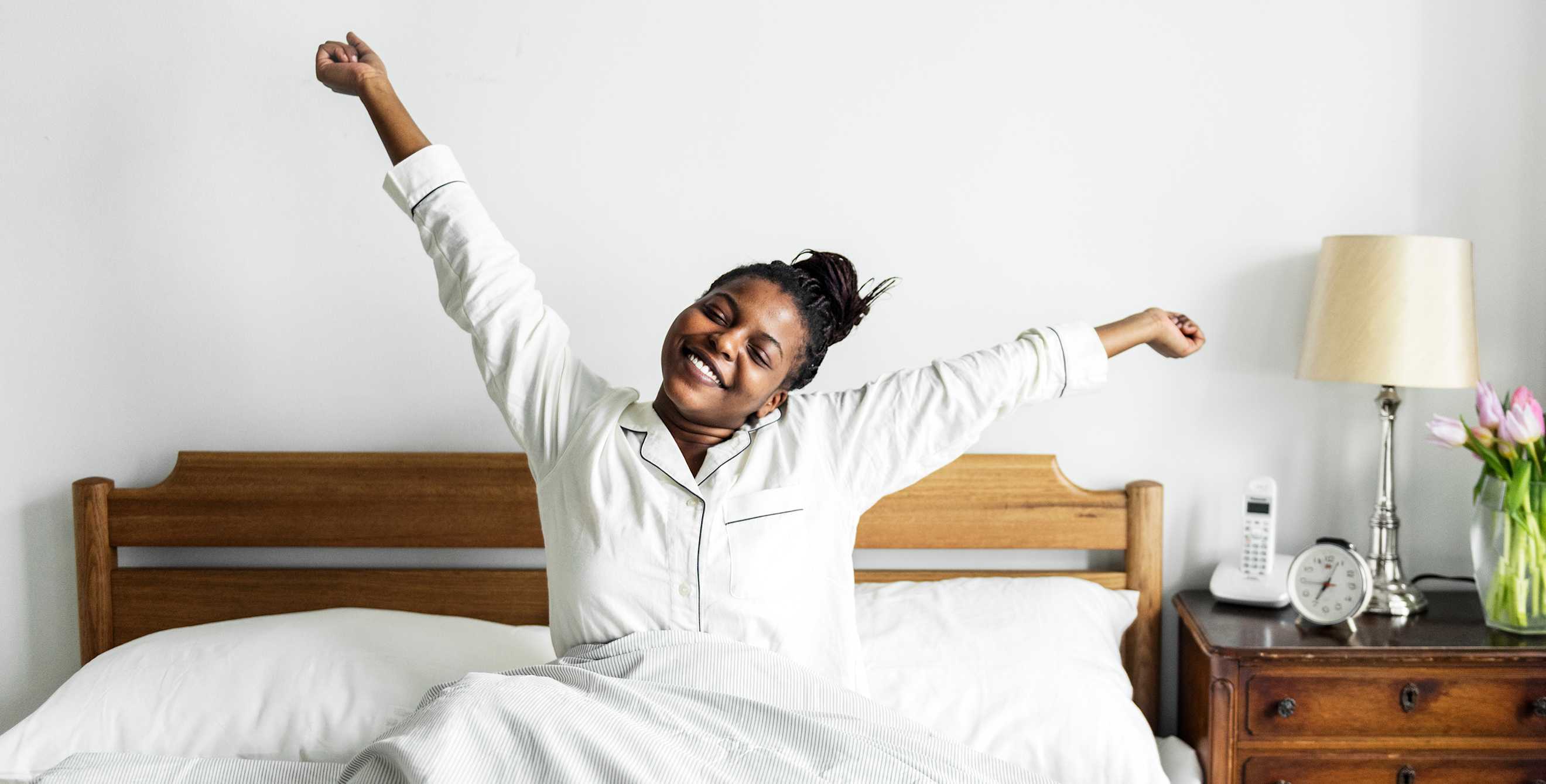 AAA Member wakes up relaxed and refreshed.