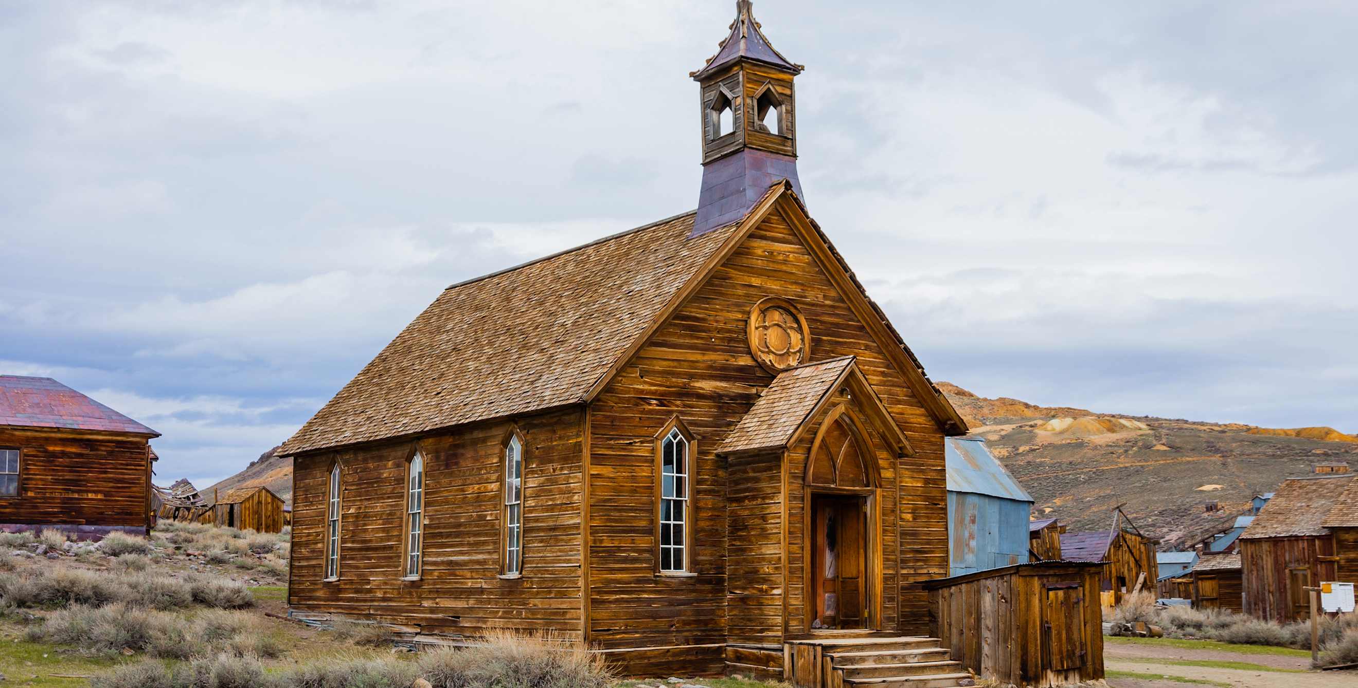 church in the ghost town at Bodie State Historic Park in California, picture