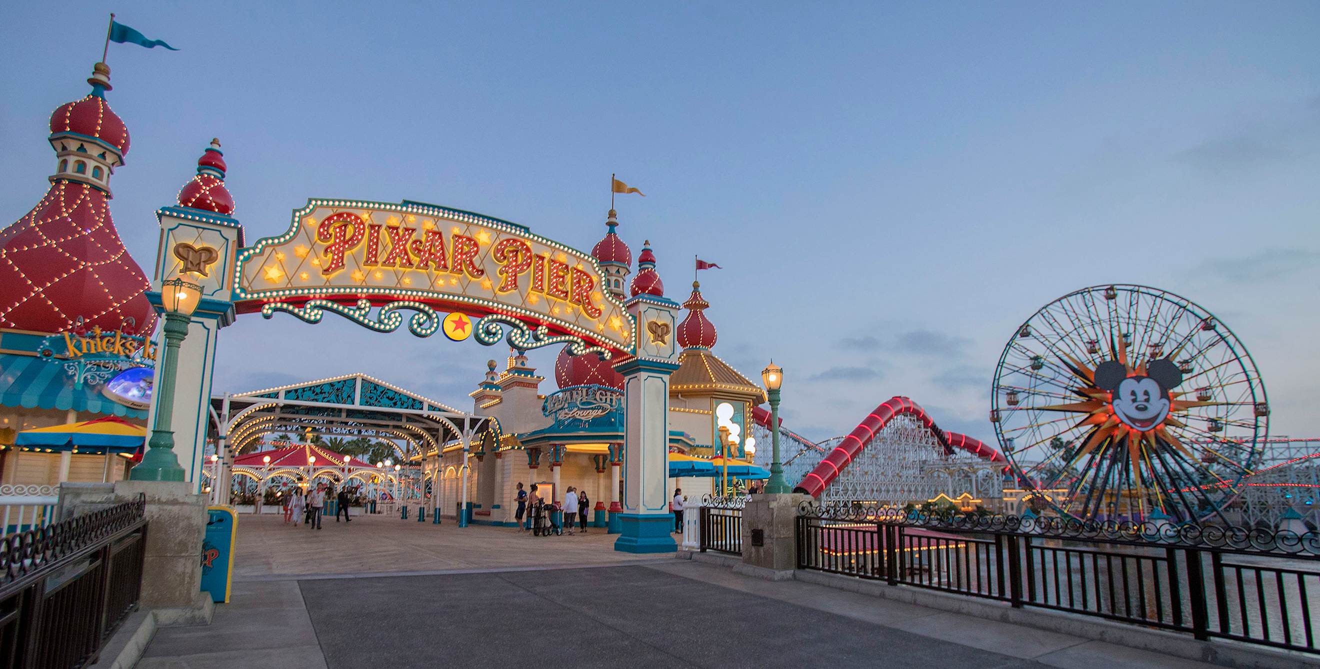 Pixar Pier sign, Disneyland California Adventure