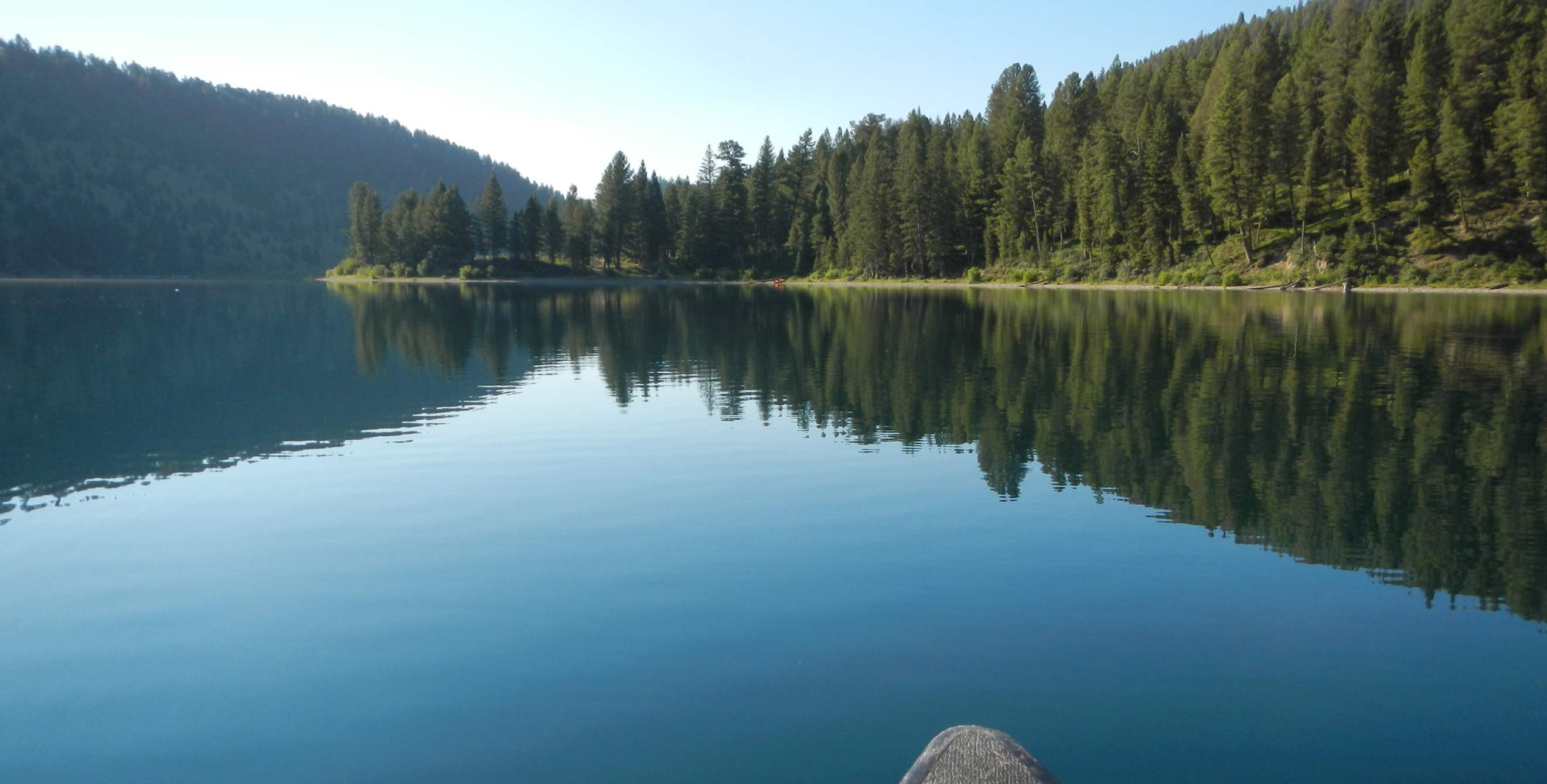 a canoe on Montana’s Wade Lake