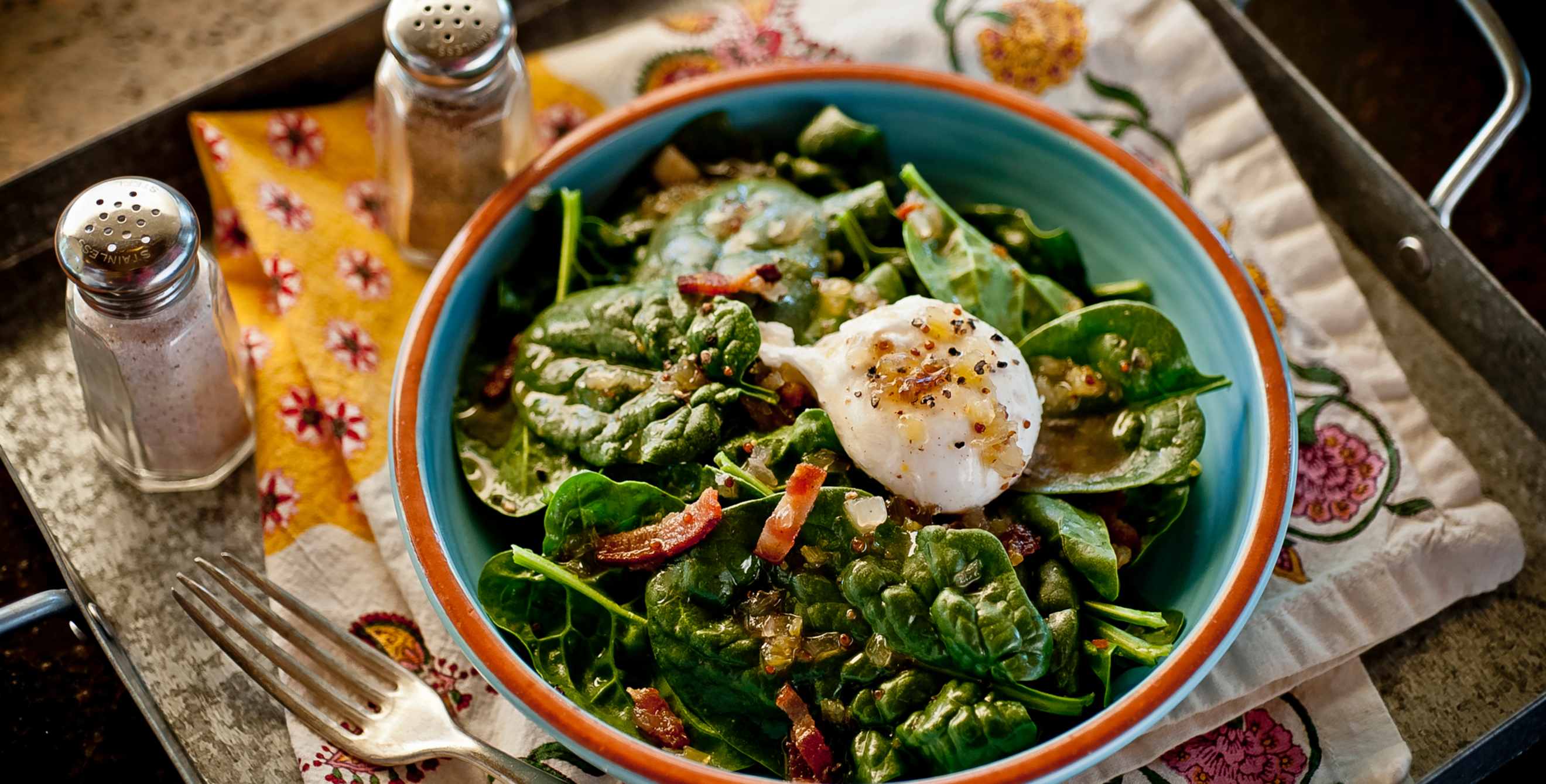 a farm-fresh entree salad at Hell's Backbone Grill in Utah