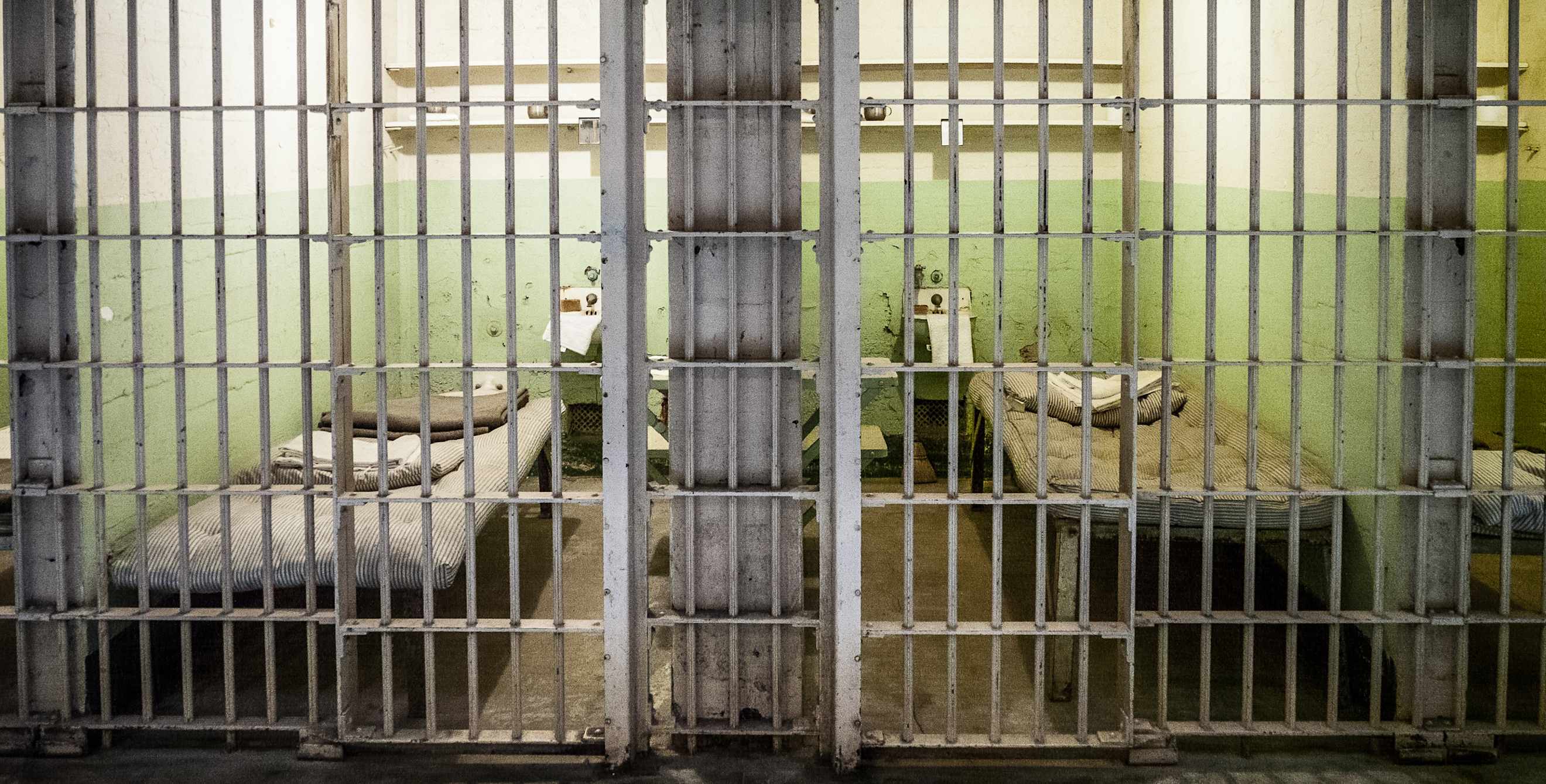 Alcatraz prison cells in San Francisco, California, picture