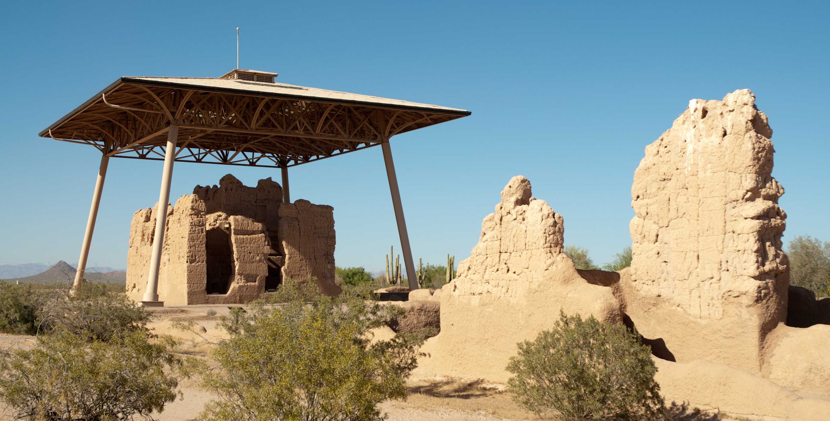 ruins at Casa Grande Ruins National Monument in Coolidge, Arizona