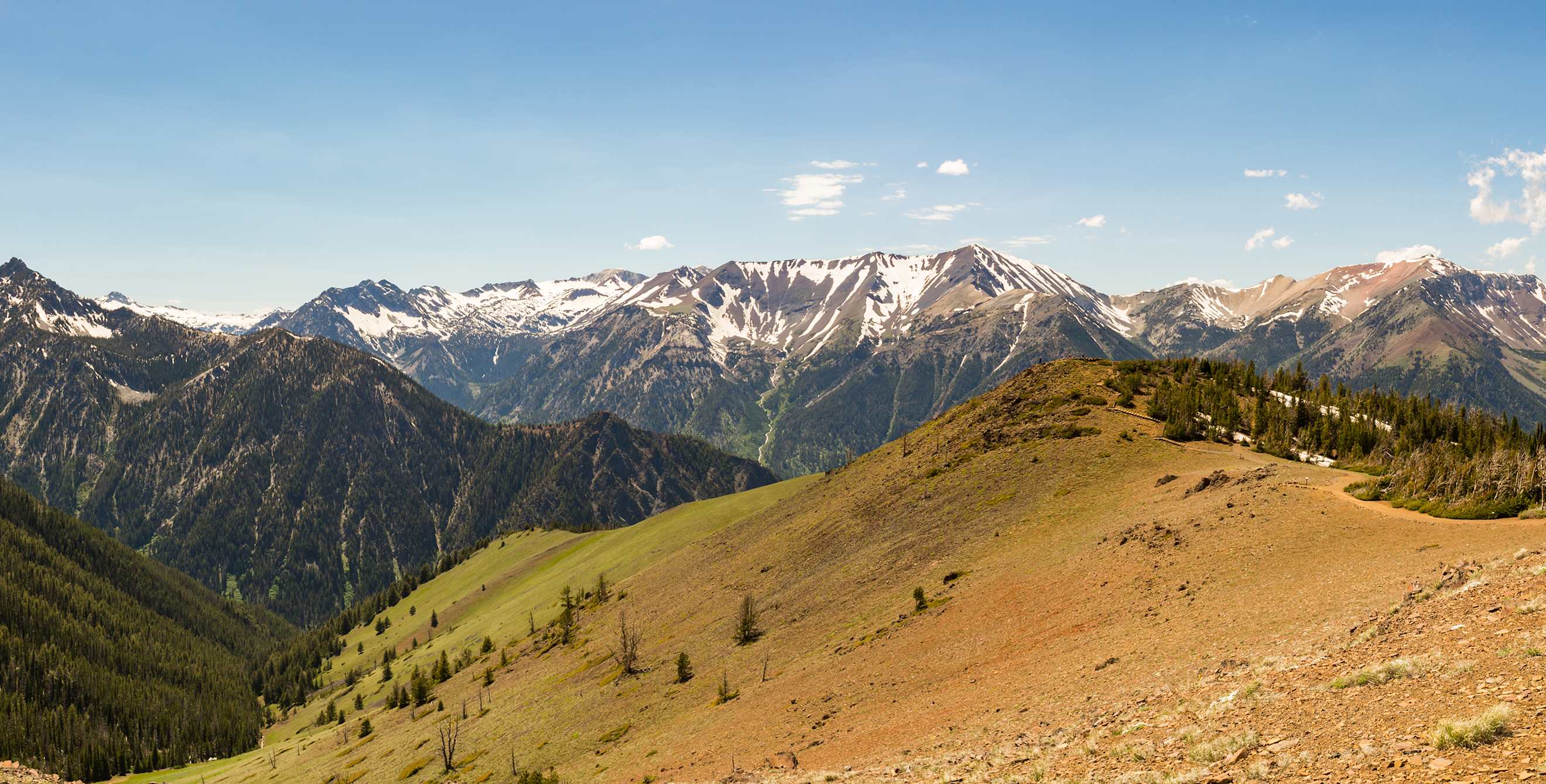 Wallowa Mountains panorama from Mount Howard, Oregon, image
