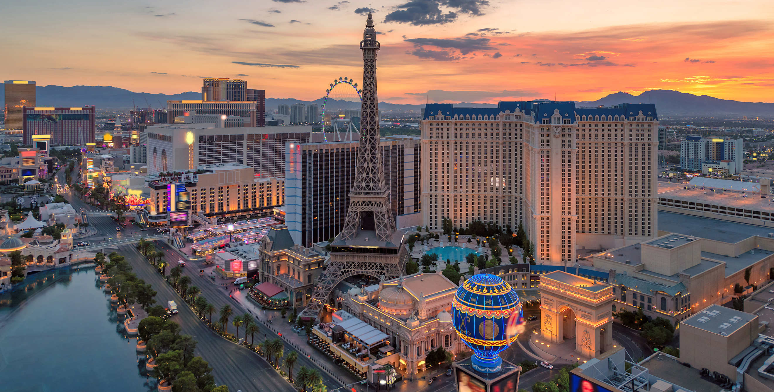 Las Vegas Strip at sunset