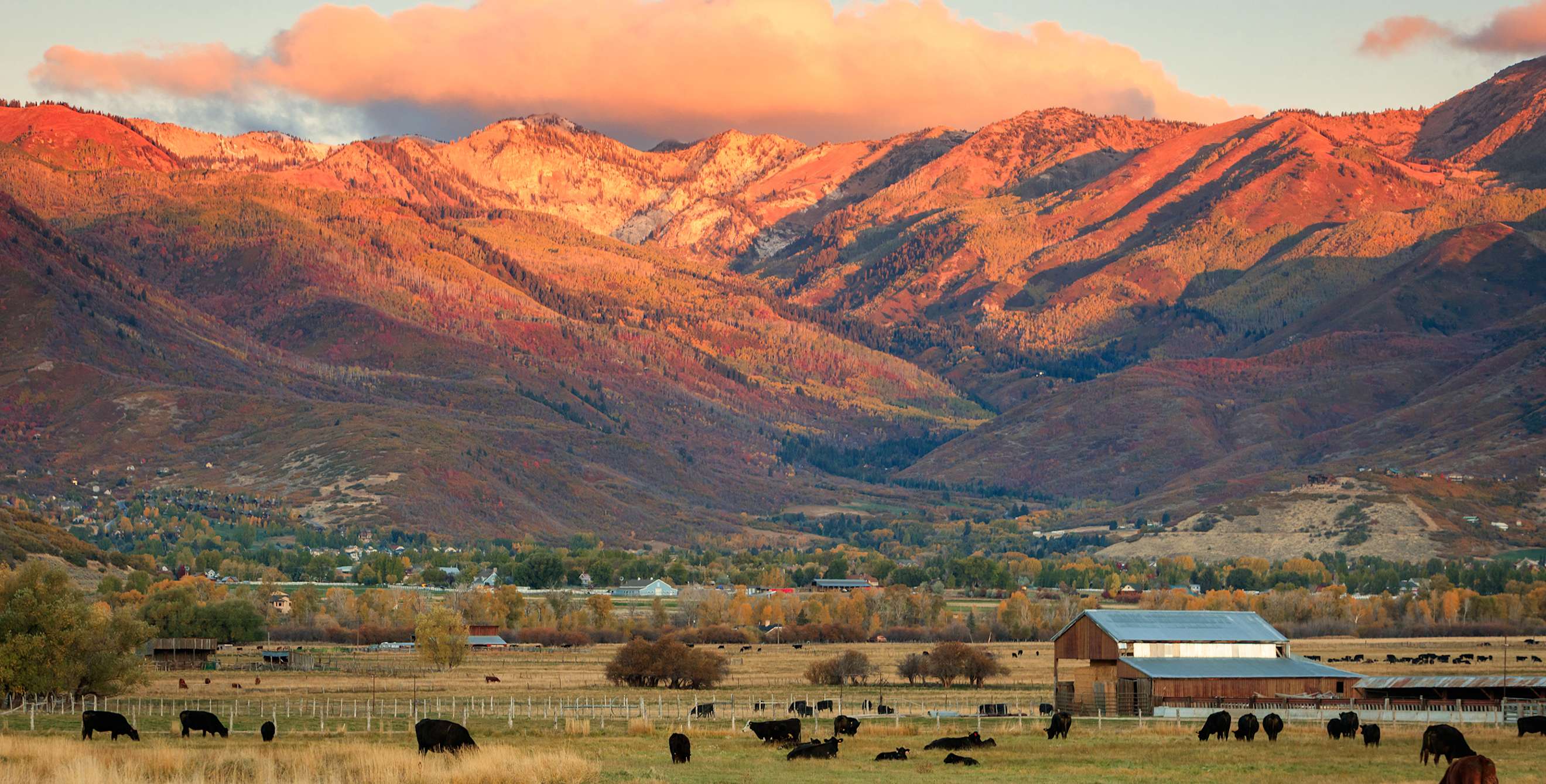 Sunrise over Midway Utah.