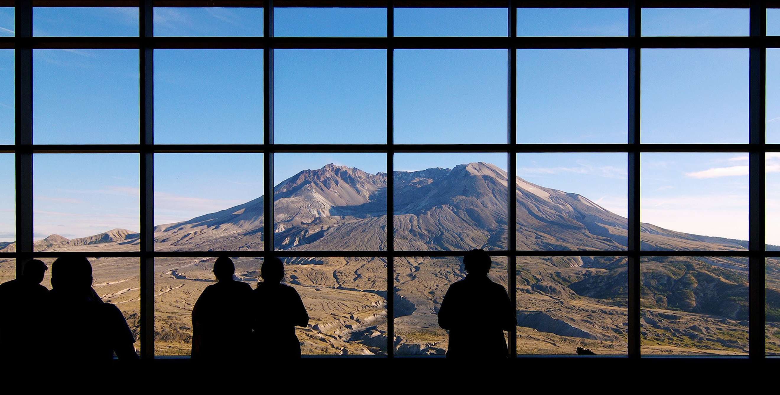 Views of Mount St. Helens from the visitor's center, image