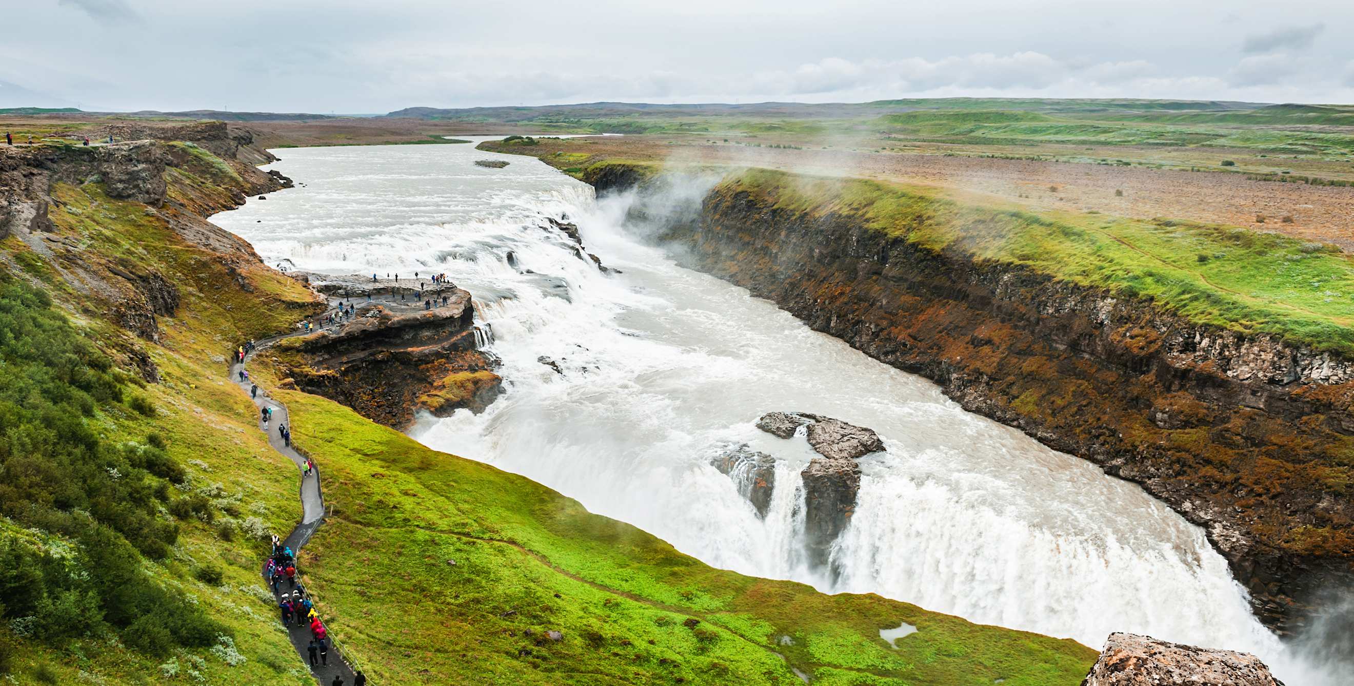 Gullfoss is in southwest Iceland, image