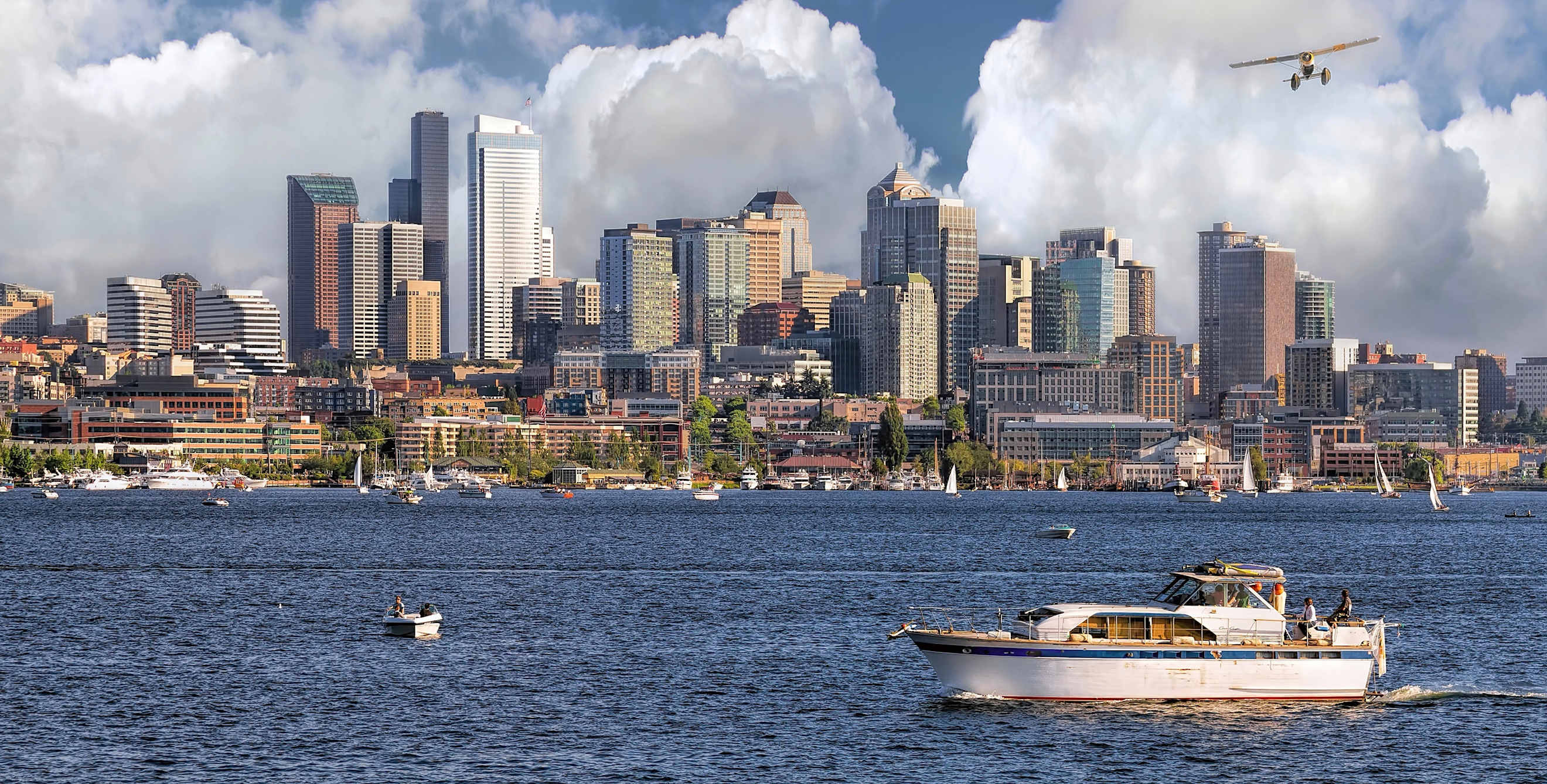 Seattle skyline from the water, picture