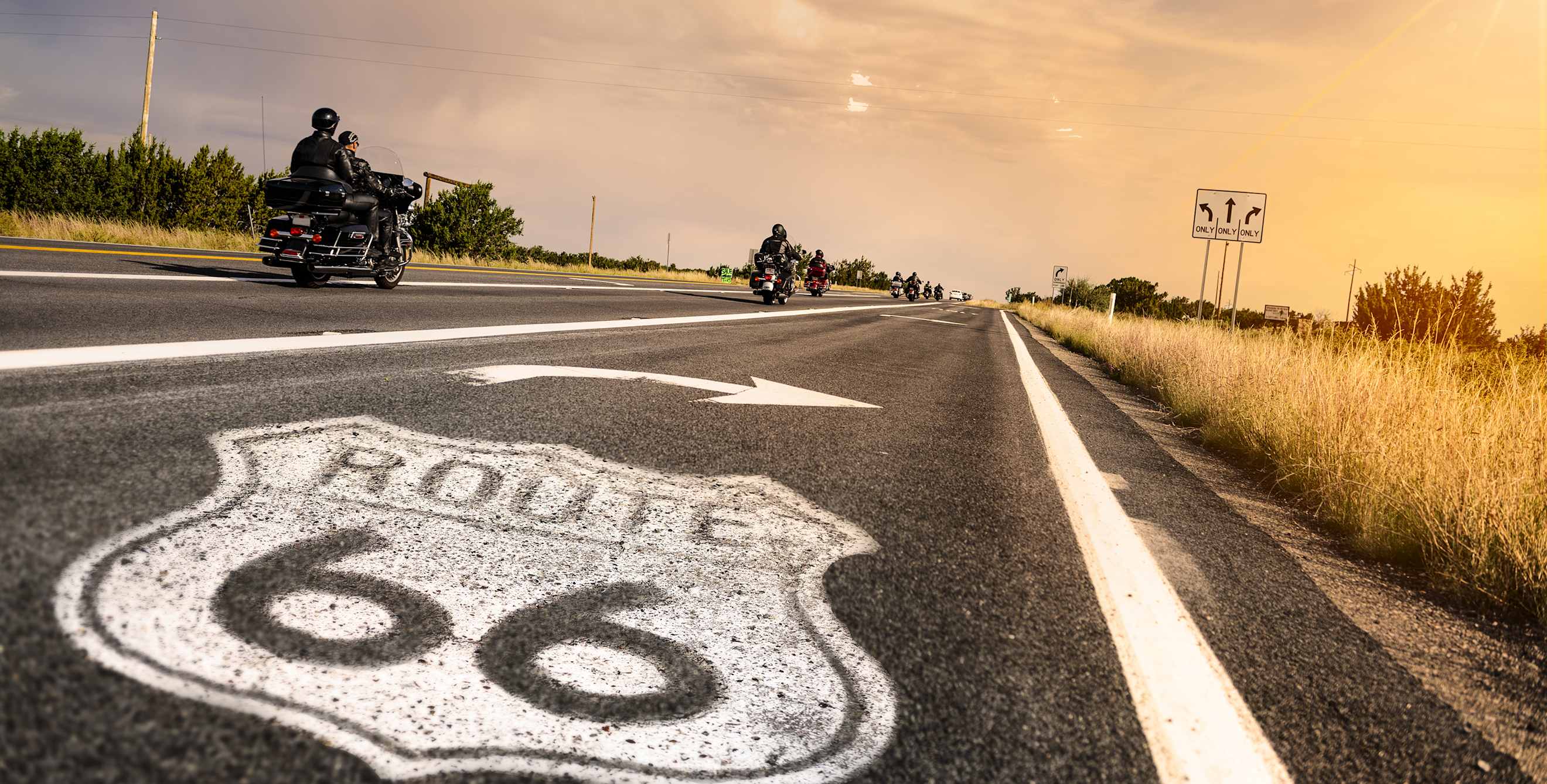 Route 66 road sign in Arizona