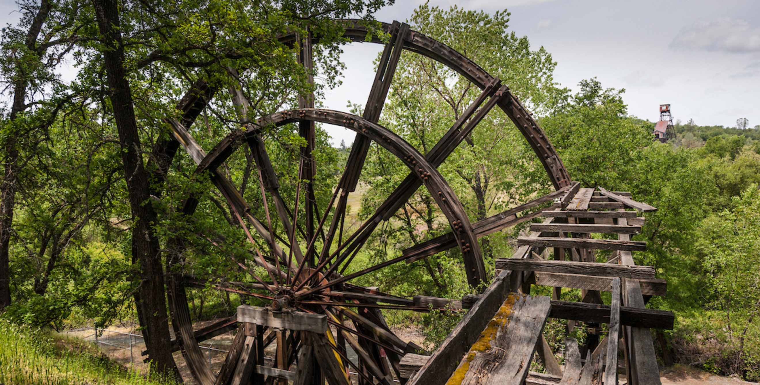 a tailing wheel at the kennedy gold mine near sutter creek, california