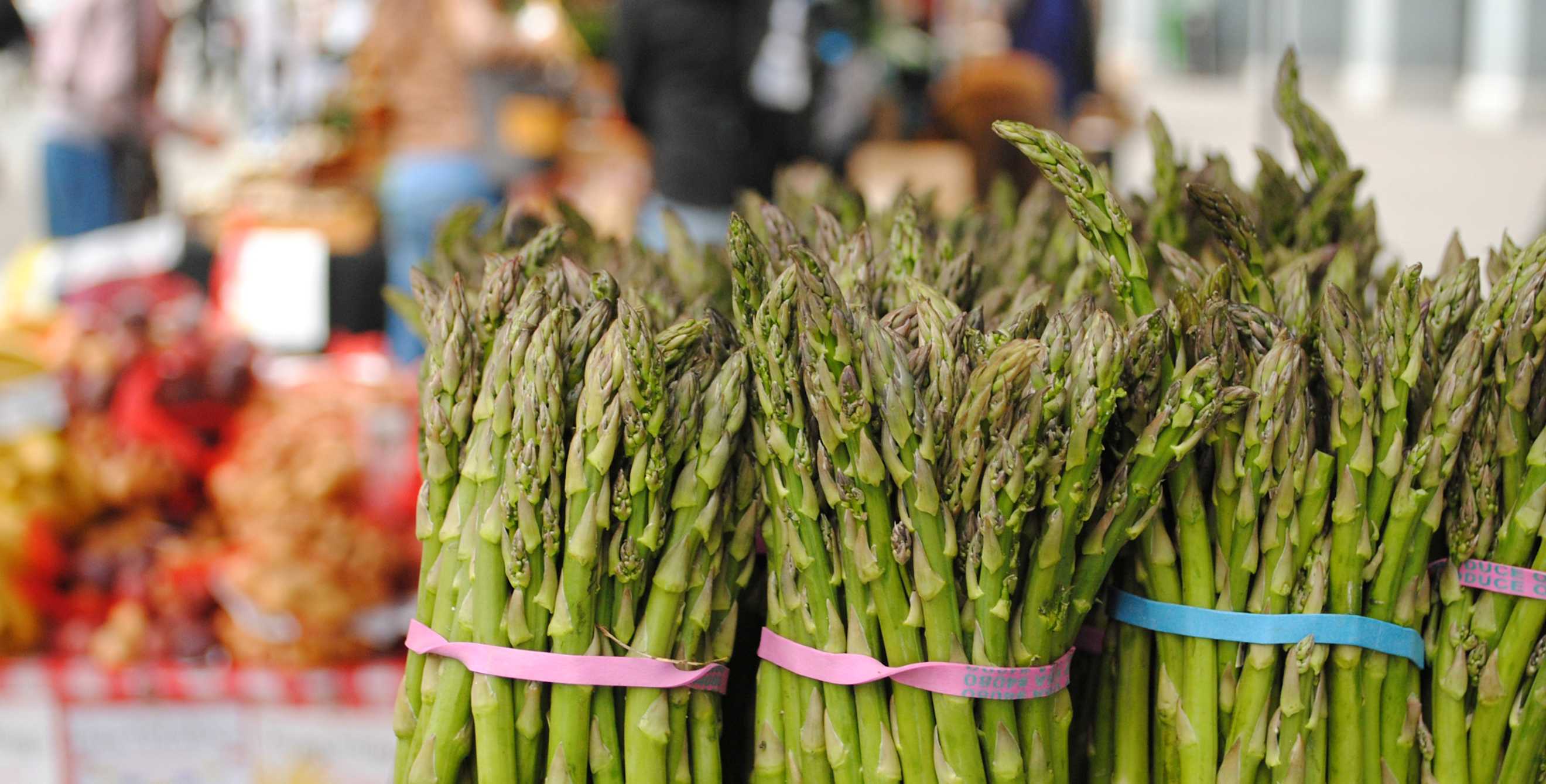 Asparagus from Zuckerman's Farm at the Ferry Plaza Farmers Market.