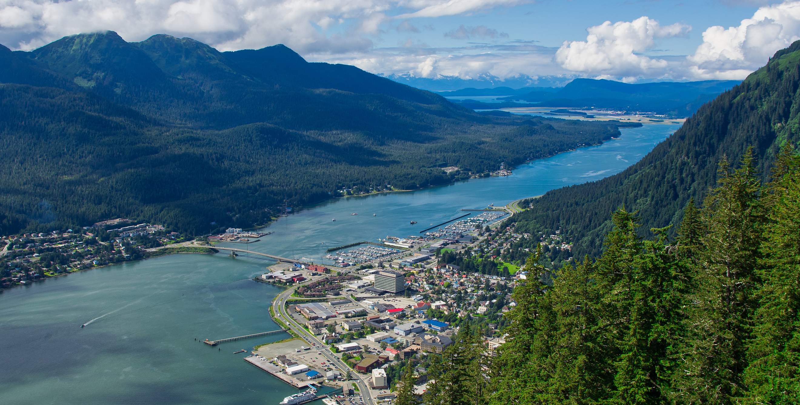 Aerial view of Juneau, Alaska.