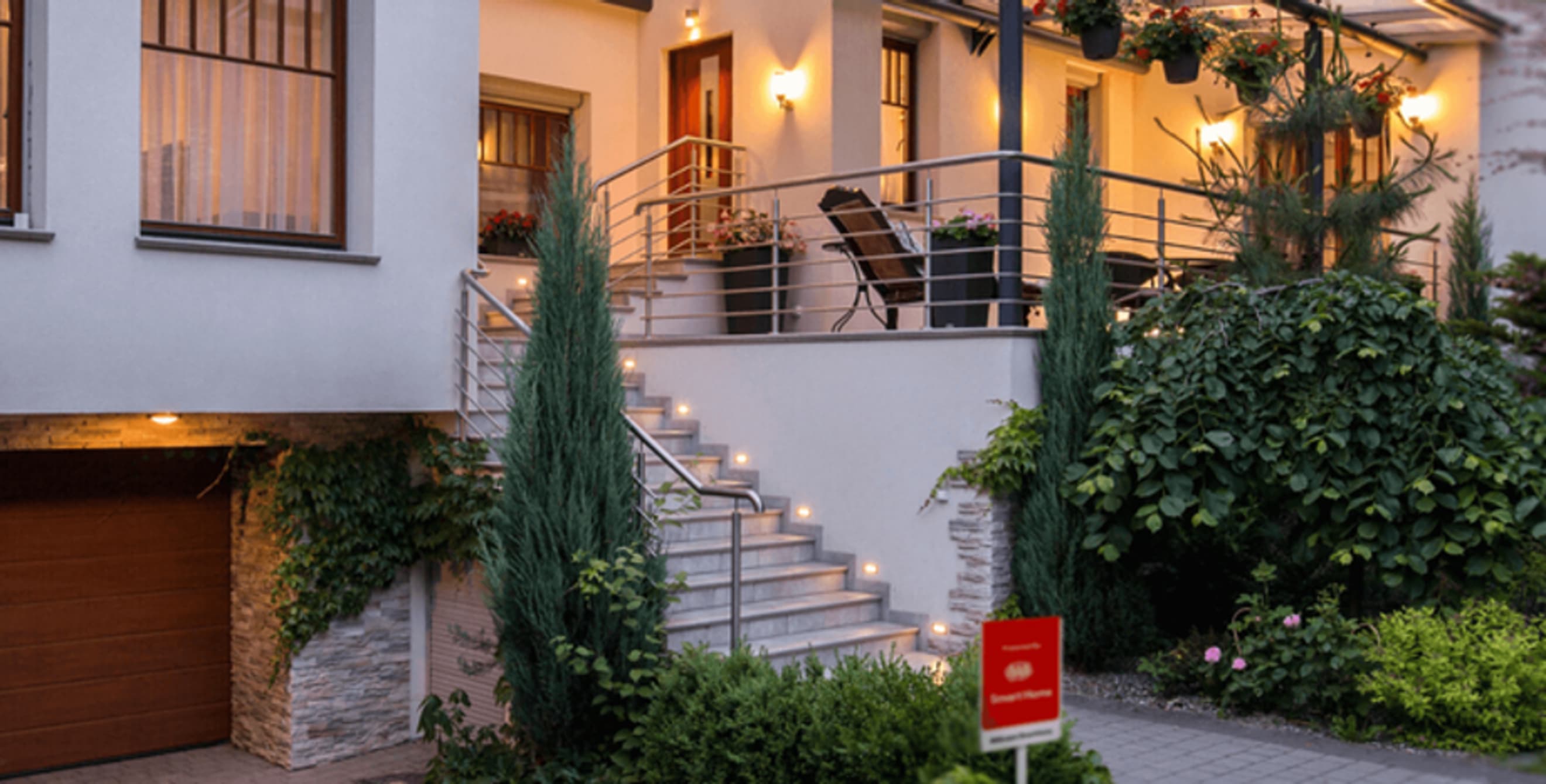 house with a garden