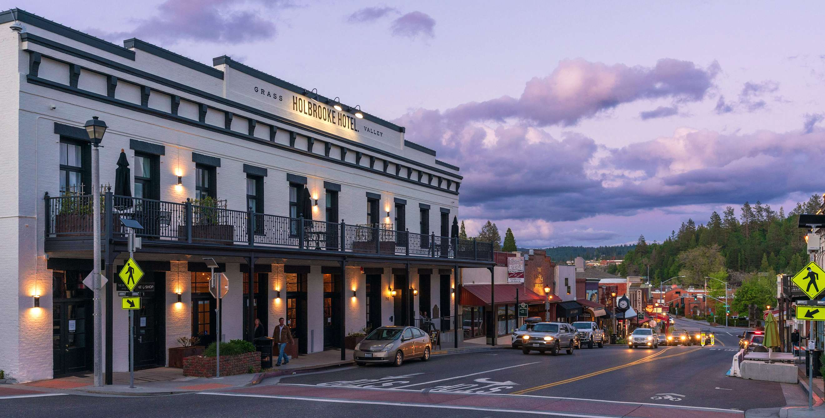Outside the Holbrooke Hotel in Grass Valley, California.