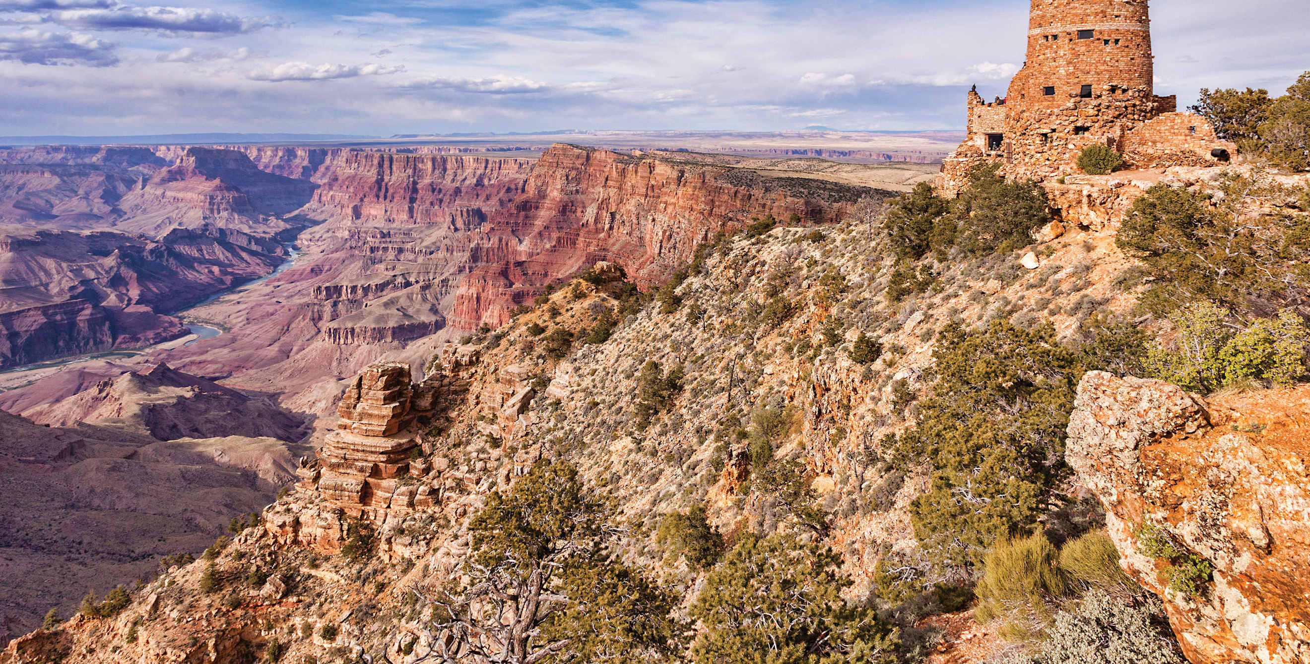 Desert View Watchtower in the Grand Canyon National Park.