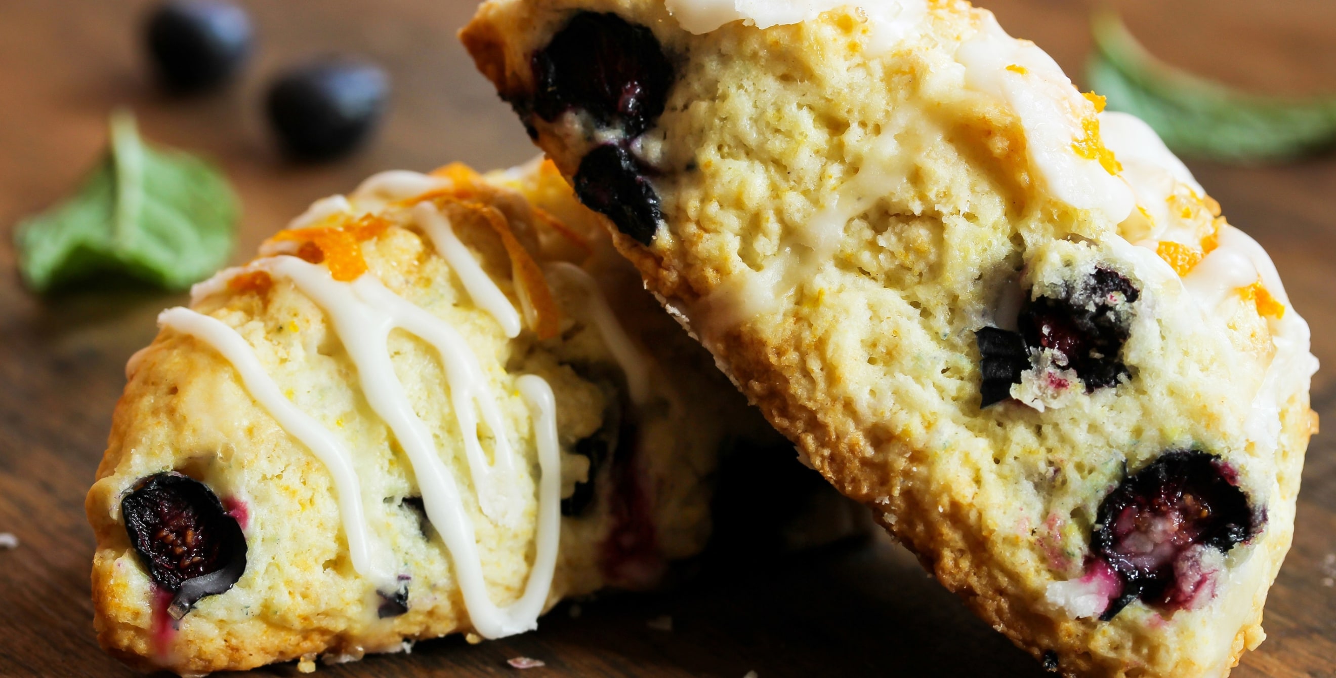 blueberry scones on a plate
