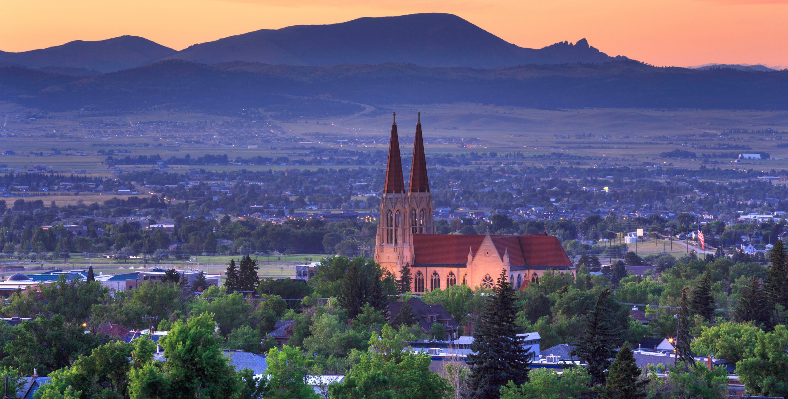 Sunset over Helena, Montana.