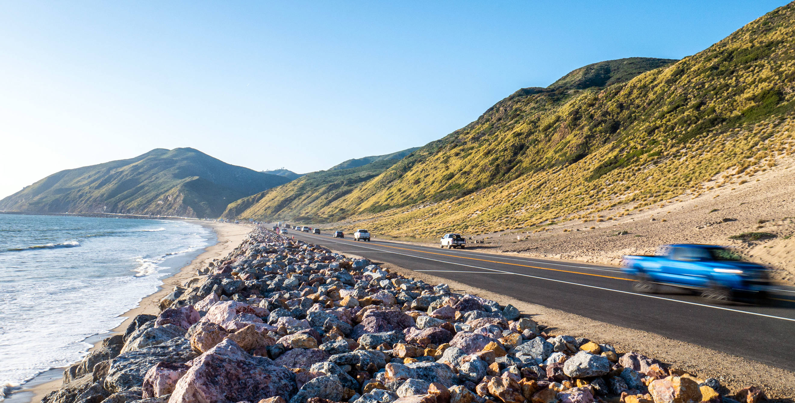 Pacific Coast Highway and Point Mugu in Malibu, California.