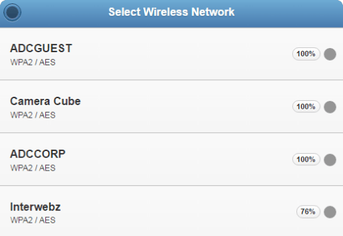 Select Wifi Network