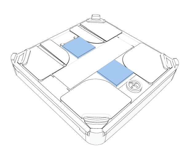 Attach tape onto the device