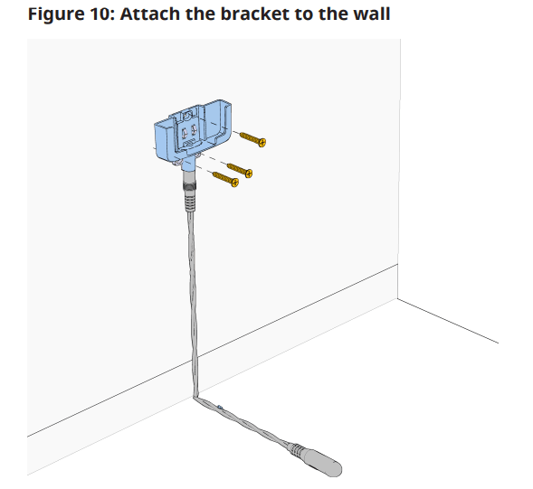 Attach the bracket to the wall