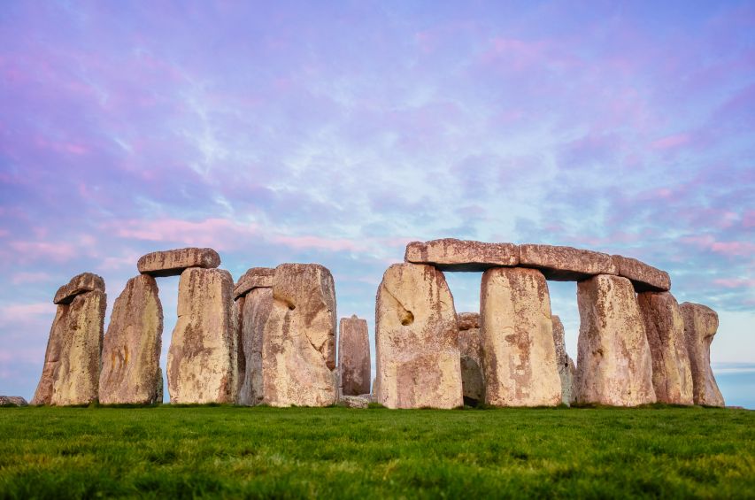 Stonehenge in England at dawn, image
