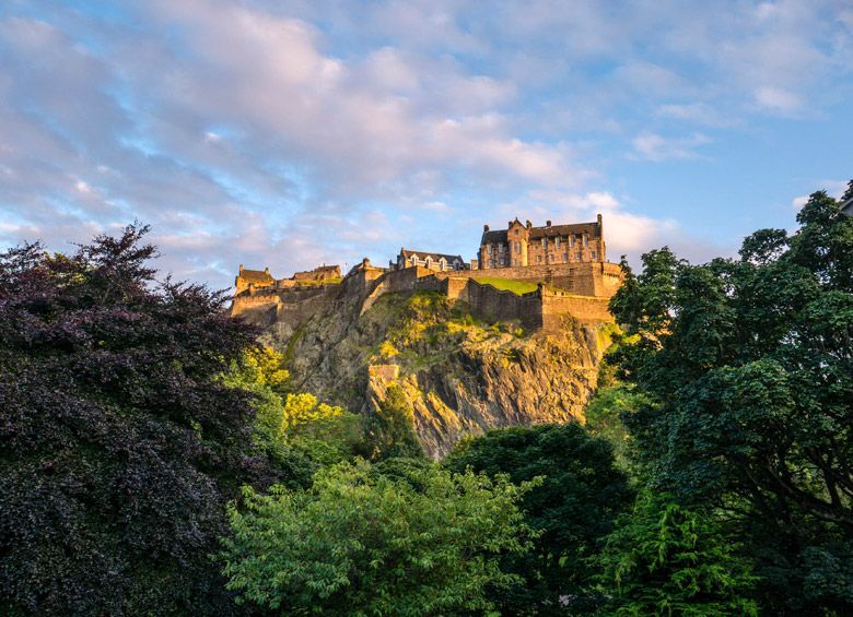 Edinburgh Castle exterior in Scotland, picture
