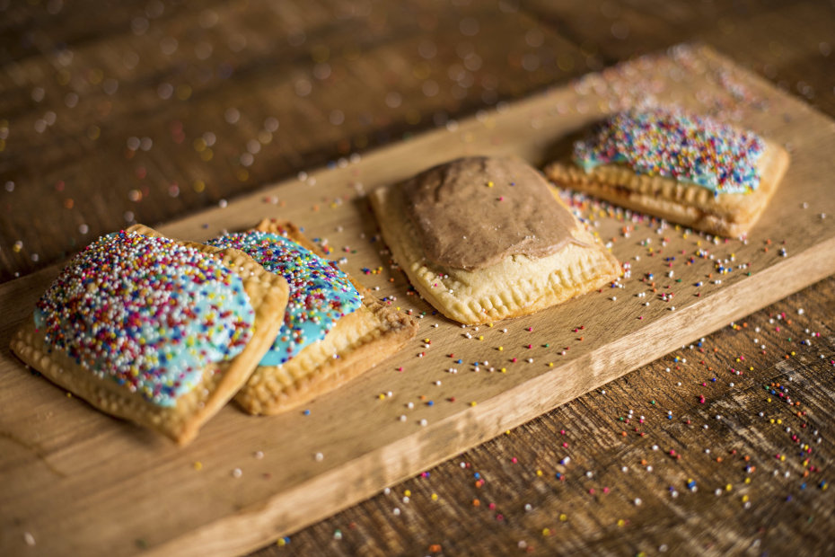 selection of pop tarts with sprinkles and chocolate icing at Wilma and Fried's Cafe in Palm Springs, California, picture